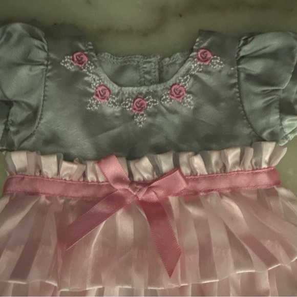 American Girl Bitty Baby Twirly Tiered Dress Outfit Excellent - Picture 3 of 4